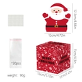 Coffret cadeau de Noël avec carte Père Noël, boîte rouge flocon et 30 sacs en plastique - Boîte Surprise de Noël Rouge