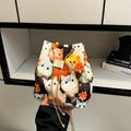 Petit sac seau à la mode avec imprimé chat cartoon vibrant et chaîne dorée élégante - Chat