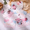 Floral Thank You greeting cards with watercolor rose designs and gold foil text - 533 Roses #thank You Cards (set Of 6 With Envelope)