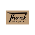 Brown kraft thank you cards with heart pattern for gift packaging and message notes - Thank For You Heart Style (s637-A)