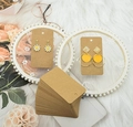 Brown kraft paper earring display cards for hanging necklaces and jewelry packaging - Kraft Color