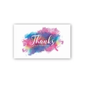 Watercolor splash Thank You card with 'Thanks FOR YOUR ORDER' text on white background - Vibrant Watercolor Style (s639-D) / 30 Sheets