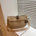 Moderner minimalistischer khakifarbener Nylon-Umhängetasche für Damen, große Kapazität - Khaki