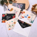 Elegantes Dankeskarten-Set mit Blumenmotiven, Briefumschlägen und Holzdekoration - Gemischte Stile