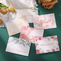 Detailed view of watercolor greeting cards with gold foil lettering and floral designs - S558 Style (With Envelopes)