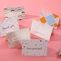 Detailed view of assorted watercolor greeting cards with gold foil lettering and envelopes - Geometric Floral Bronzing Style (409) / With Envelope