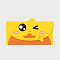 Creative 3D cartoon yellow duck greeting card and envelope for festive kids birthday gifts - Yellow Duck
