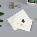 Mini carte de vœux vintage avec breloque lapin en bronze et enveloppe blanche - 305# Ange + Enveloppe + Sac Opp