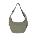 Borsa a tracolla a mezzaluna verde oliva in nylon con tracolla regolabile casuale - Verde