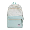 Sac à dos campus grande capacité vert menthe et blanc avec motifs d'étoiles - Vert
