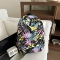 Zaino casual con stampa graffiti colorata e motivi geometrici vivaci per studenti - Stampa Geometrica Vibrante (Modello 4)