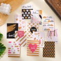 Kreative Grußkarten mit Goldfolie, minimalistischen Herzen und inspirierenden Zitaten - Zufällige Stile (339#)