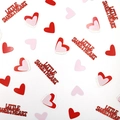 Coriandoli glitterati a cuore rossi e rosa con testo Little Sweetheart per festa - Design a Faccia Singola / Bright Red Glitter