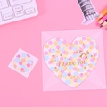 Biglietto di auguri pieghevole a cuore con motivi floreali e busta smerigliata - Floreale Denso (315#I LOVE YOU)