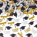 100 pezzi coriandoli laurea glitter con cappelli e diplomi in oro argento brillante - 100 pezzi