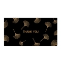 Black thank you card featuring gold ginkgo leaf patterns and elegant gold foil lettering - 402# Ginkgo With Envelope