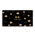 Elegant black gift card with orange fish pattern and gold For You text with envelope - 402# Small Fish With Envelope