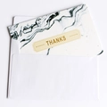 Elegante Marmor-Dankeskarte mit weißem Umschlag für besondere Anlässe - THANKS (377#thanks)