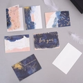 Artistic watercolor greeting cards with gold foil lines and envelopes for any occasion - Watercolor Smudge Geometric Style (527) / With Envelope