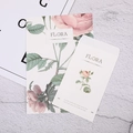 Floral stationery set with pink rose pattern envelopes and FLORA natural note cards - Rose Style (X008)