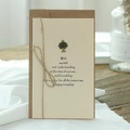 Vintage greeting card with tree metal pendant, kraft envelope and twine decoration - Lucky Tree