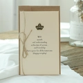 Vintage greeting card set with kraft envelope and a metallic crown charm detail - Large Crown