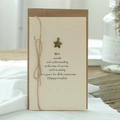 Vintage kraft envelope card with star pendant and twine bow decoration - Pentagram