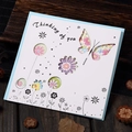 Carte de vœux papillon évidée avec texte Thinking of you et intérieur floral coloré - Style Thinking Of You Papillon (313#02)