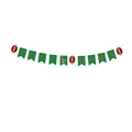 Dettaglio bandierine verdi Touchdown con palloni da football per decorazione festa Super Bowl - Stile 1 (TOUCHDOWN)