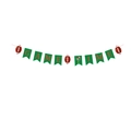 Dettaglio dello striscione Game Time per feste di football con bandierine verdi - Stile 2 (GAME TIME)