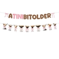 A Tini Bit Older partij banner set met glitter letters en martini glas versiering verjaardag - Martini Banner Set (A TINI BIT OLDER)