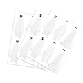 Close-up of minimalist white ghost stickers for Halloween window and wall decorations - White Ghost Style