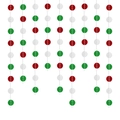Weihnachtliche Glitzer-Papiergirlande in Rot, Grün und Silber für Party-Dekoration - 3 Meter / Weihnachts-Stil (Rot Grün Weiß)