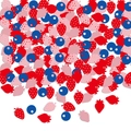 Colorful strawberry and blueberry confetti pack for birthday party table decoration - Strawberry Mix