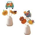 Décorations de vase pour Thanksgiving avec motifs de dinde, citrouille et camion - Style Thème Action de grâce