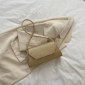 Elegant gold glitter envelope crossbody bag with metallic chain strap for formal events - Gold