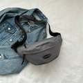 Minimalist gray sports chest bag and waist bag for casual outdoor use or students - Gray