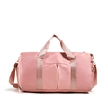 Lightweight pink sports gym bag for women with dual handles and adjustable shoulder strap - Pink