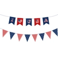 I love USA Banner-Set zum 4. Juli mit patriotischen Sternen und Streifen Girlande Deko - Ich Liebe Die Us-schwalbenschwanz-dreiecksflagge