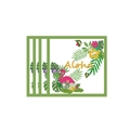 Set stoviglie Aloha tropicale con fenicotteri, foglie di palma e fiori di ibisco - Tovaglioli (10 pezzi)