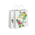 Detail of Aloha party gift bags featuring tropical flamingos and palm leaf patterns - Gift Bag (22*19*9cm)