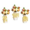 Set di targhette glitterate diploma 2024 con cappelli e corde per addobbi festa - Oro