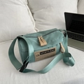 Sac de sport mode vert menthe de forme cylindrique avec bandoulière réglable - Sans Pendentif / Vert
