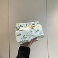 Elegante borsa a mano in stile cinese con stampa di paesaggio a inchiostro - Verde