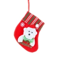 Christmas stocking gift bag with a 3D polar bear mascot and Merry Christmas embroidery - Bear Style (D Style)