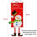 Striscione natalizio con pupazzo di neve bandiera decorativa con testo Merry Christmas 115cm - Pupazzo di Neve di Natale Stile