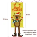 Christmas hanging banner featuring cartoon reindeer pattern and Merry Christmas text - Reindeer Style