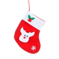 Calza di Natale con applicazione di renna bianca e dettagli festivi di fiocchi di neve - Stile Renna Bianca 3D (18)