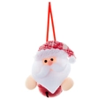 Weihnachtsmann-Anhänger aus Plüsch mit großer roter Metallglocke und Sternenmotiven - Weihnachtsmann