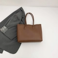 Minimalist large dark brown tote bag for women, perfect for office and casual commuting - Brown